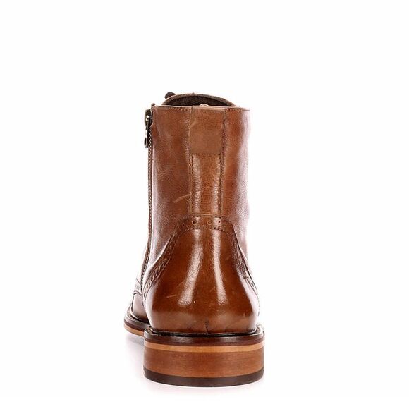 Franco Fortini Mens 'Drexel' Cap Toe Brogue Lace Up Boots - Picture 5 of 7